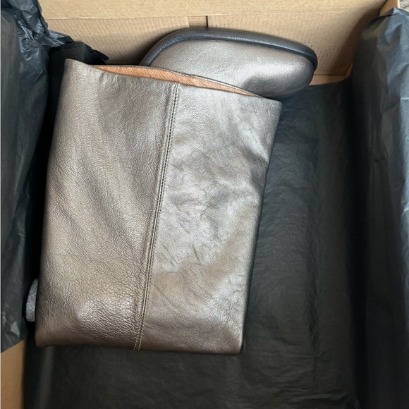 Free People Grayson Womens Leather Round Toe Knee-High Boots Size 7.5 Bronze - Picture 3 of 6